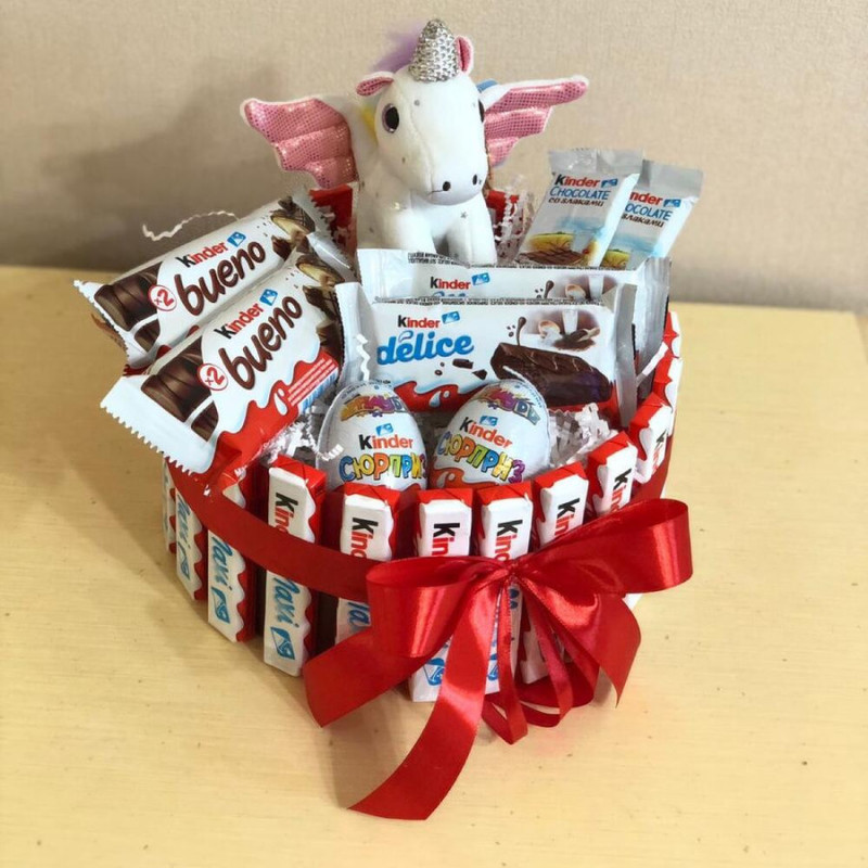 Kinder chocolate cake with a toy, standart