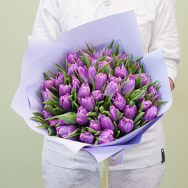 Bouquet of tulips "Double Blue"