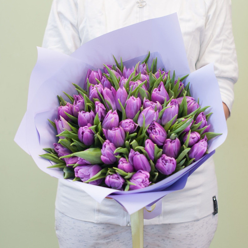 Bouquet of tulips "Double Blue", standart
