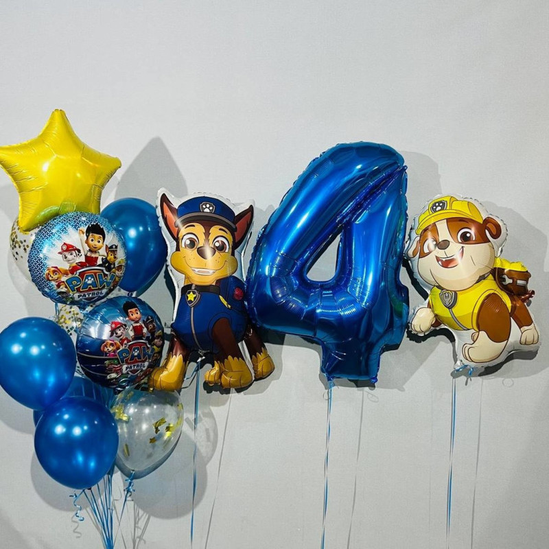 Set of balloons with Paw Patrol figures, standart