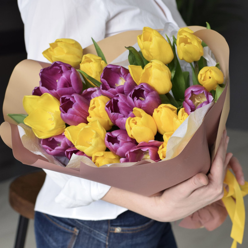 Bouquet of 25 selection tulips, standart