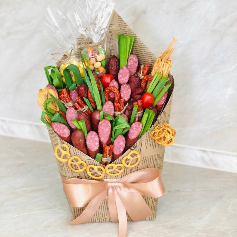 Bouquet of sausages and snacks, standart