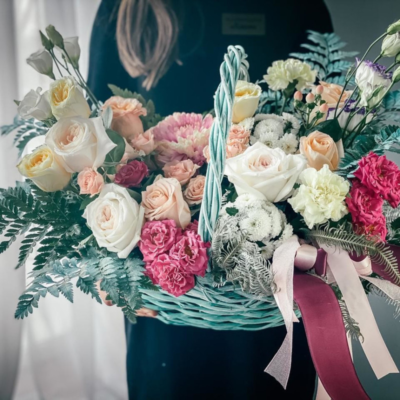 Basket with flowers "Tenderness", standart
