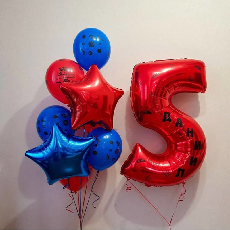 Воздушные шары на день рождения с цифрой, стандартный