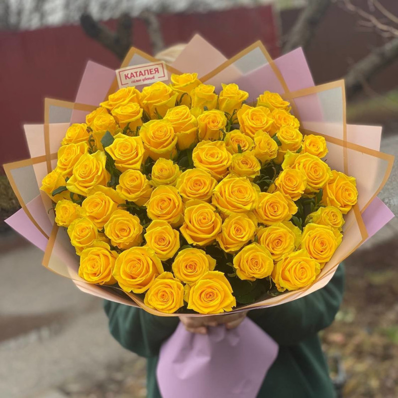 51 yellow roses, standart