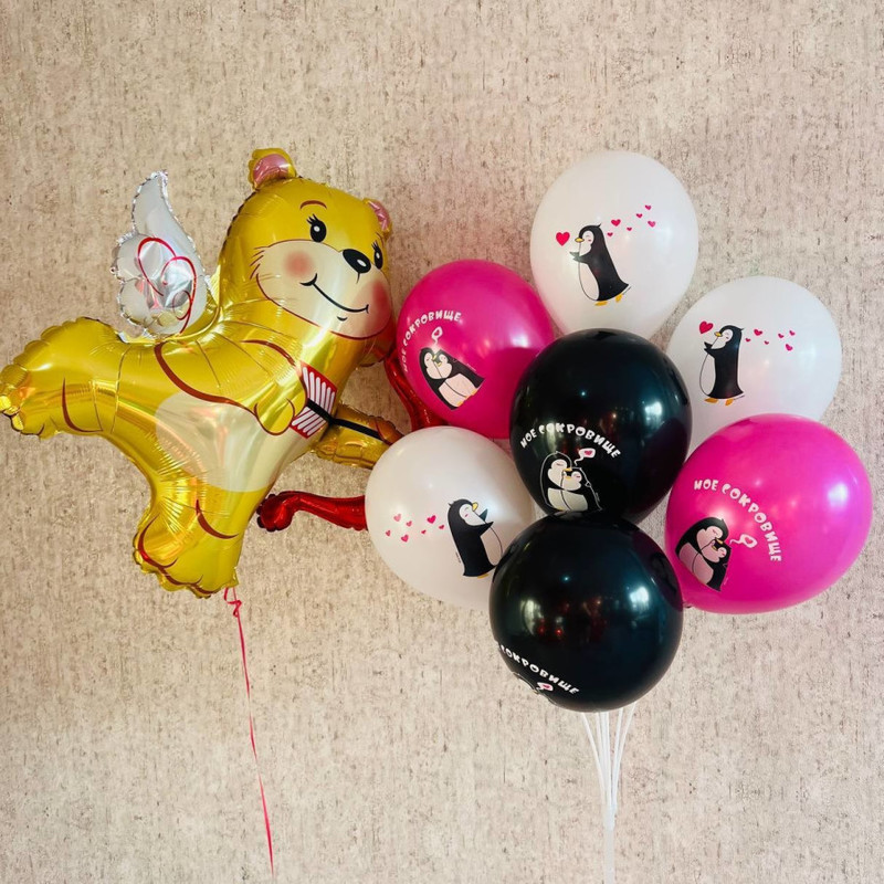 Arrangement of balloons for Valentine's Day, standart