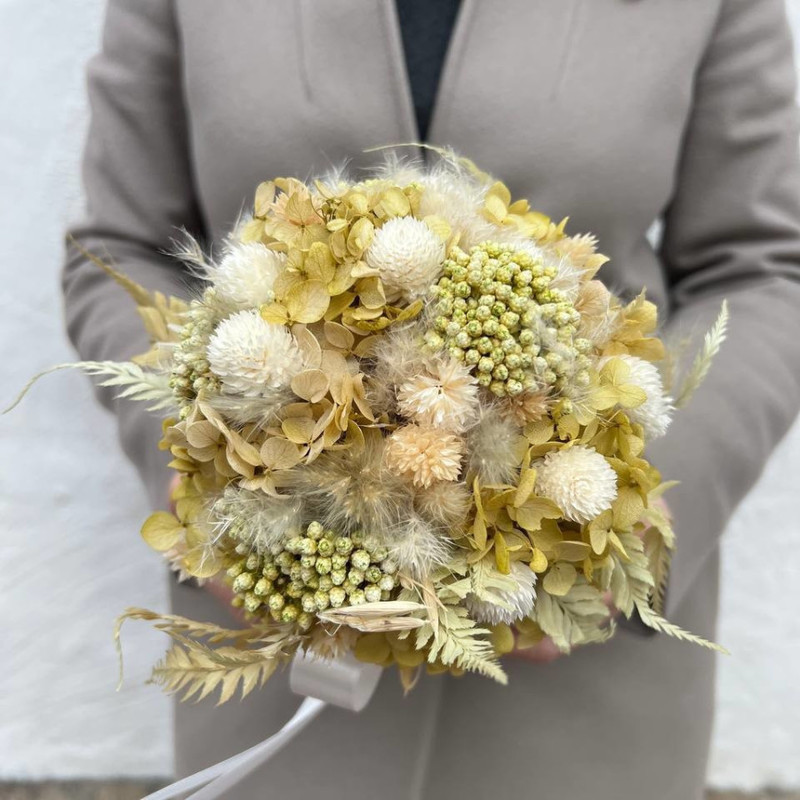Bridal bouquet of dried flowers Love forever, standart