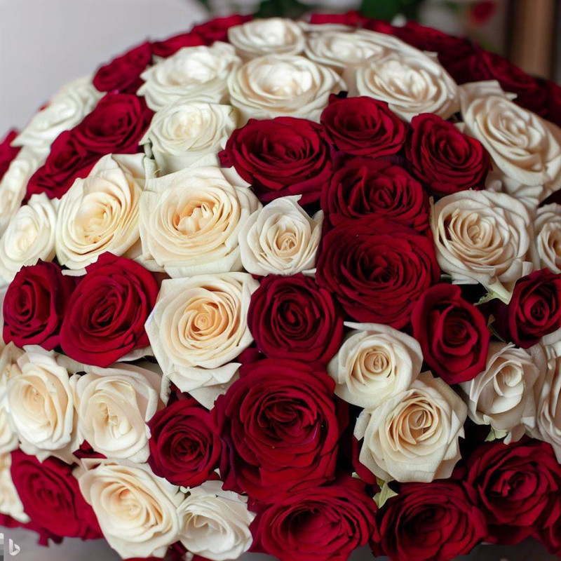 Classic mix of 51 roses 60 cm, standart