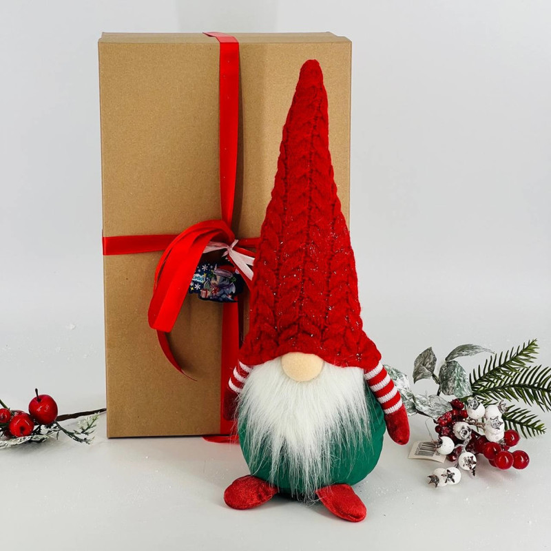New Year's gnome handmade interior toy, standart