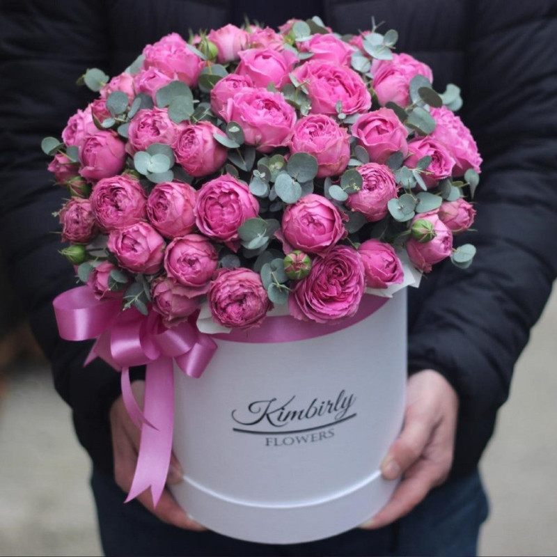 Peony roses in a box, standart