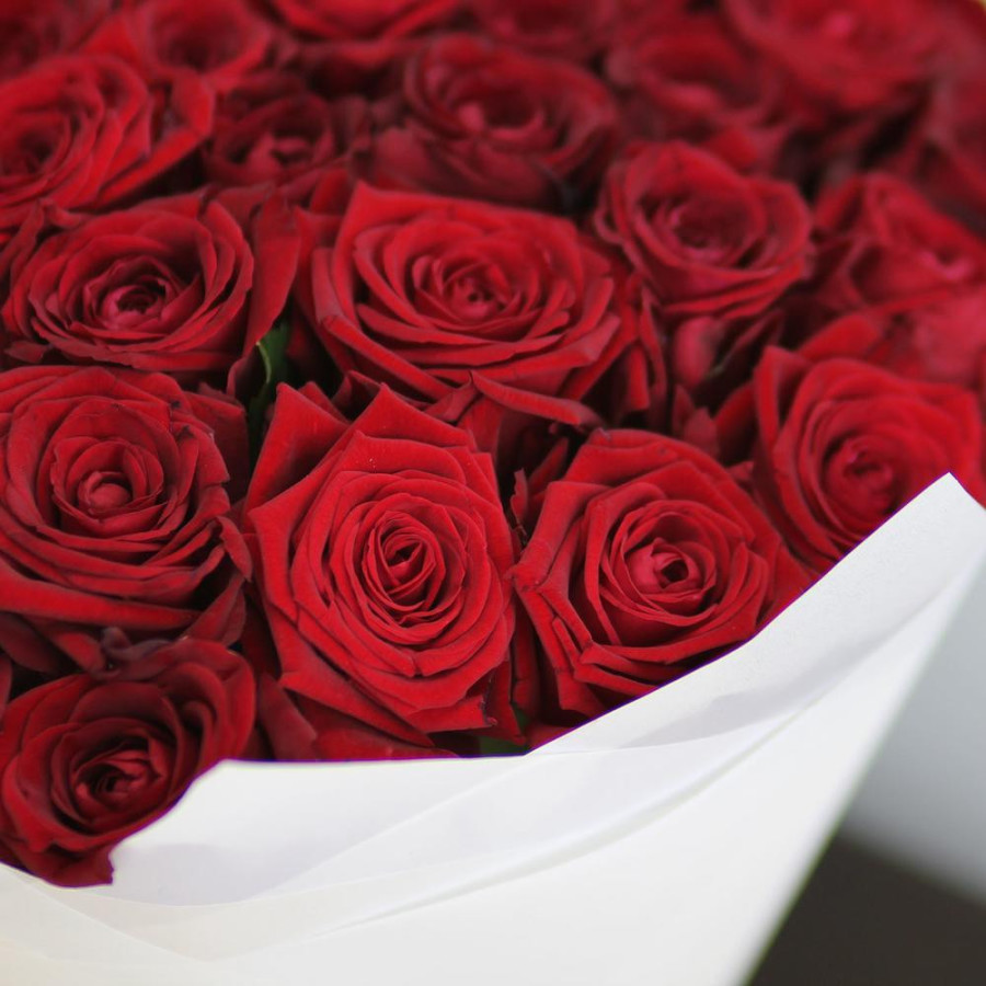 50 Premium Red Roses Wrapped with Rose Petals in Los Angeles, CA