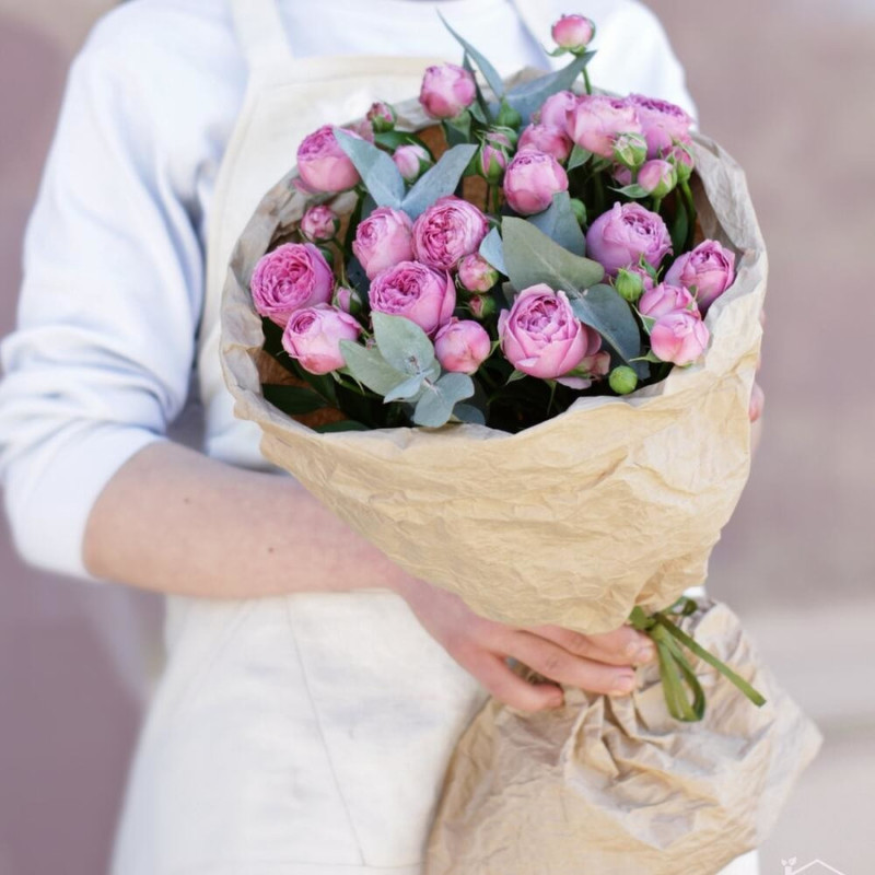 Bouquet of peony roses "Misty Bubbles" r. S, standart