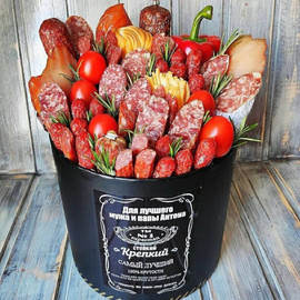 Men's bouquet of sausages (individual inscription as a gift)