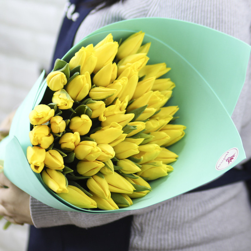 Bouquet "51 yellow tulips in a package", standart