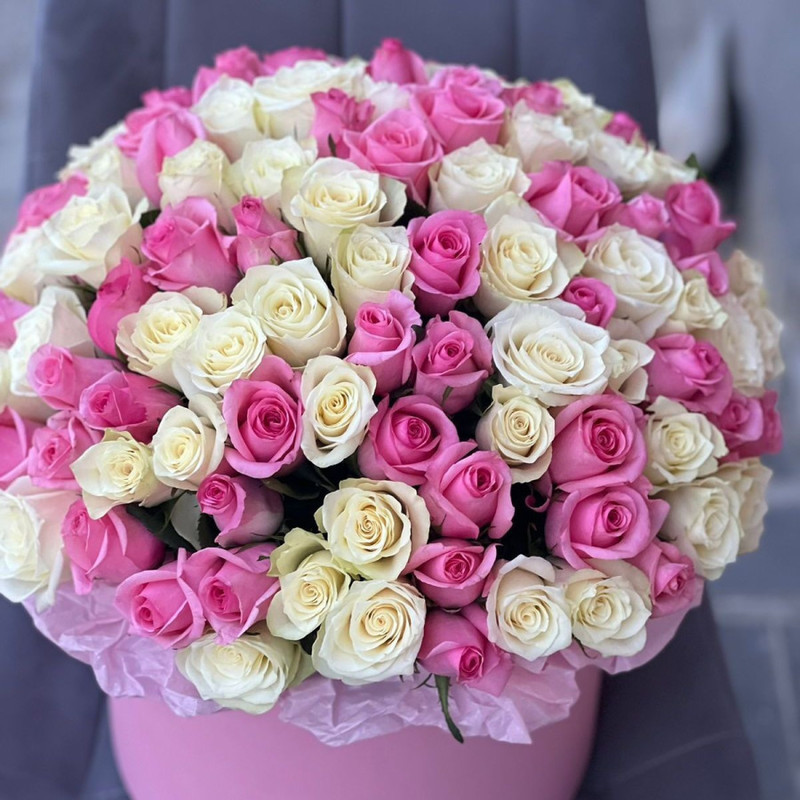 101 roses in a hatbox, standart