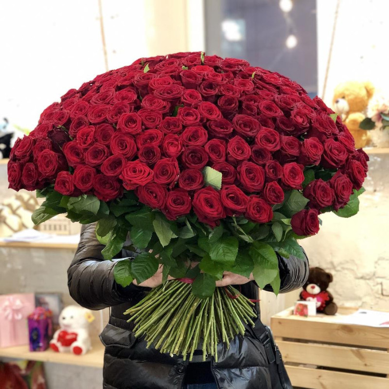 Bouquet 201 red roses, standart