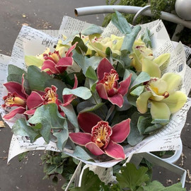 Bouquet of 11 charming orchids "Mix of love"