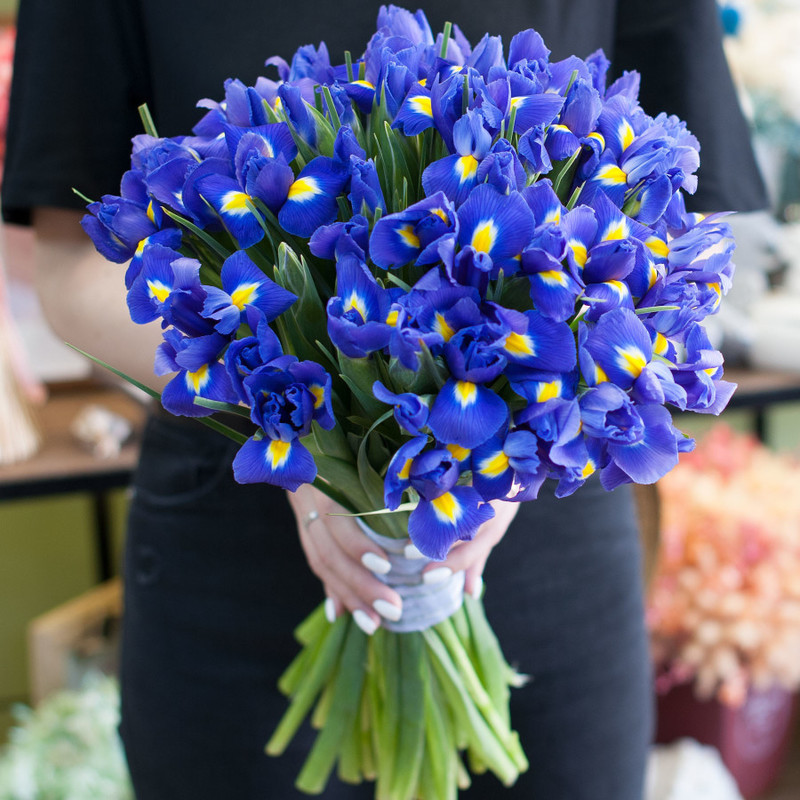 Bouquet of flowers Blue irises, standart