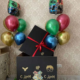 Коробка гигант с шарами Гарри Поттер