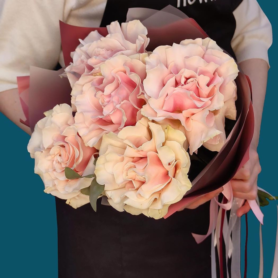 Розовый рассвет букет французских роз в Москве, артикул: 333075772, с доставкой в город Москва (внутри МКАД)