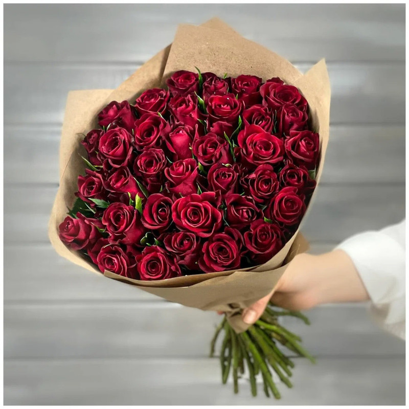 Bouquet of 35 red roses 40cm, standart