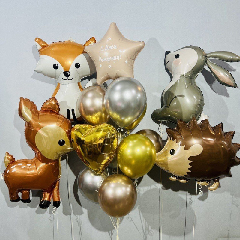 Set of balloons "Forest animals", standart