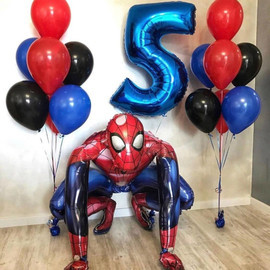 Огромный шар человек паук и шары на день рождения