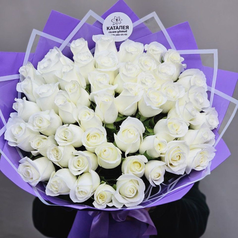 51 white roses, standart