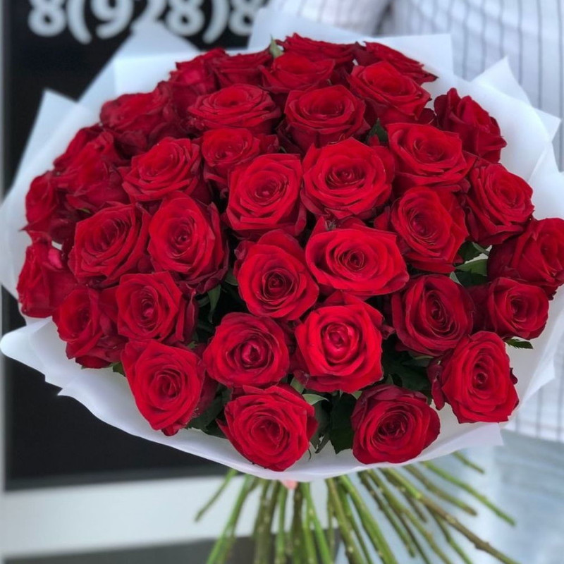 Bouquet of 39 red roses, standart