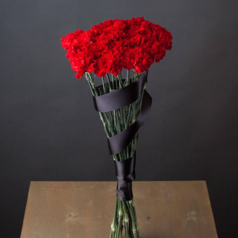Funeral bouquet and carnations, standart