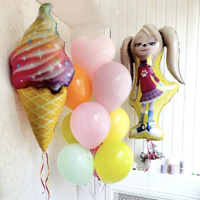 A set of balloons for a girl with Lisa Barboskina, standart