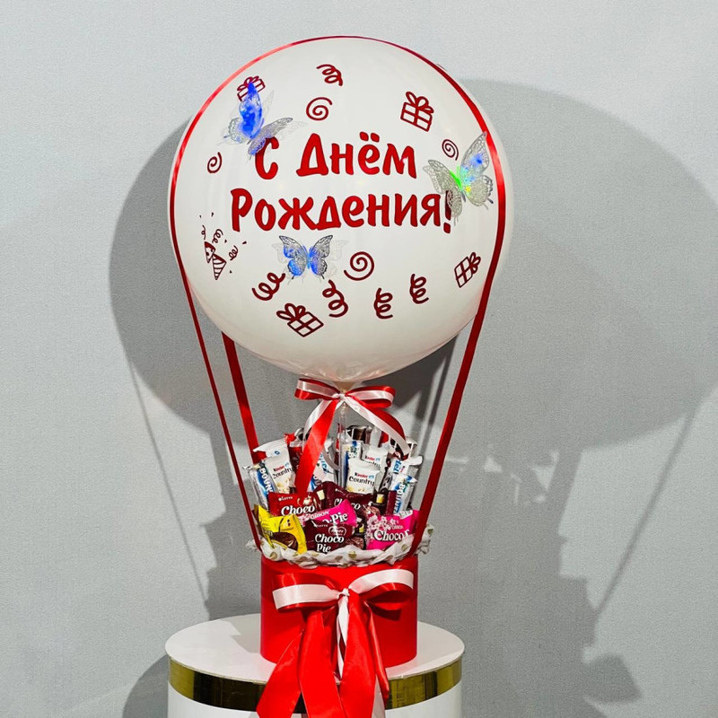 Large bouquet of sweets with a ball, standart