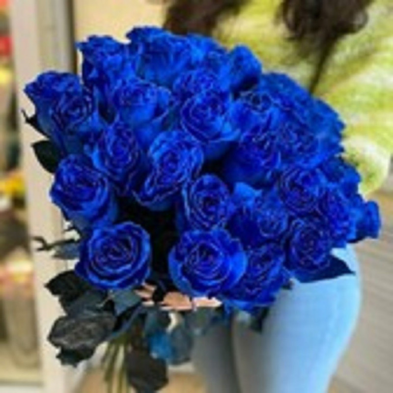 Букет из синих роз, стандартный