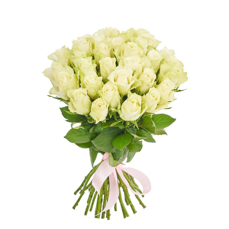 Bouquet of 31 white Kenyan roses, standart