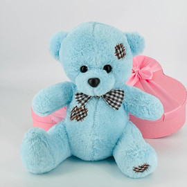 Soft toy blue teddy bear