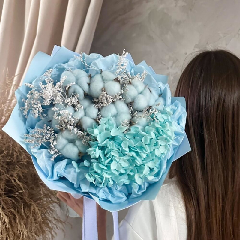 Bouquet of dried flowers blueSize S, standart