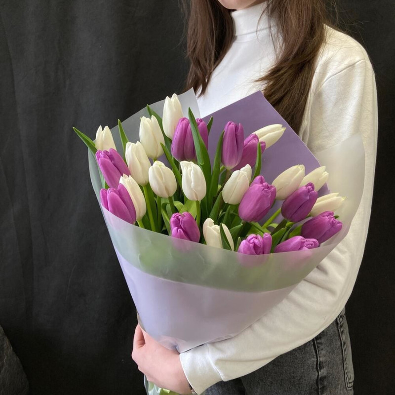 Bouquet of 25 tulips, standart