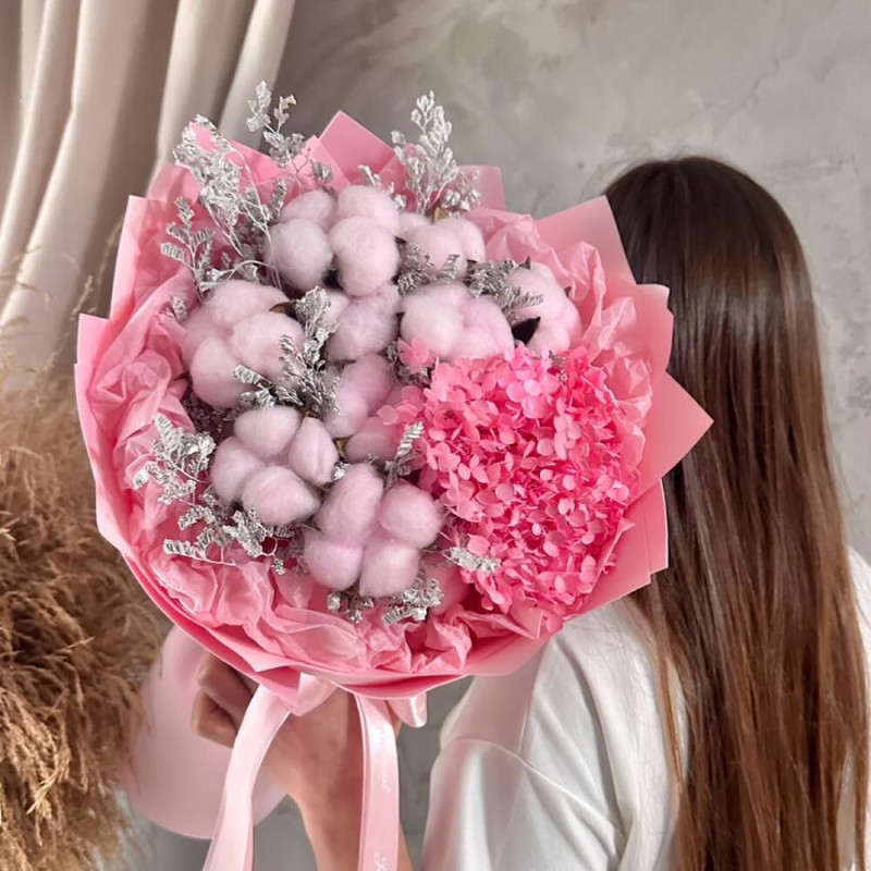 Bouquet of dried flowers pinkSize S, standart