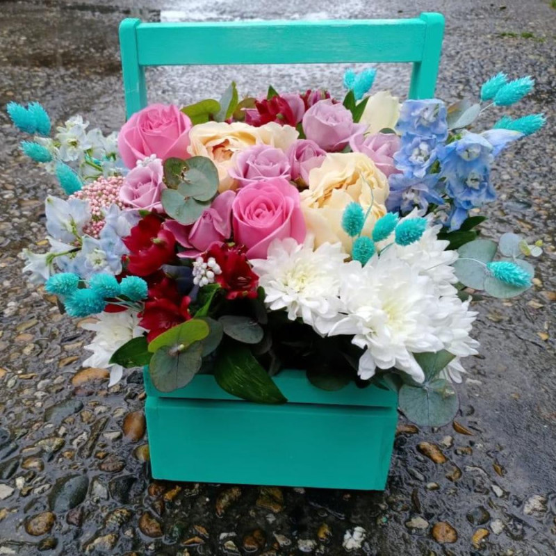 Flower arrangement "Turquoise", standart