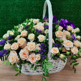 Basket of flowers "Cornflower"