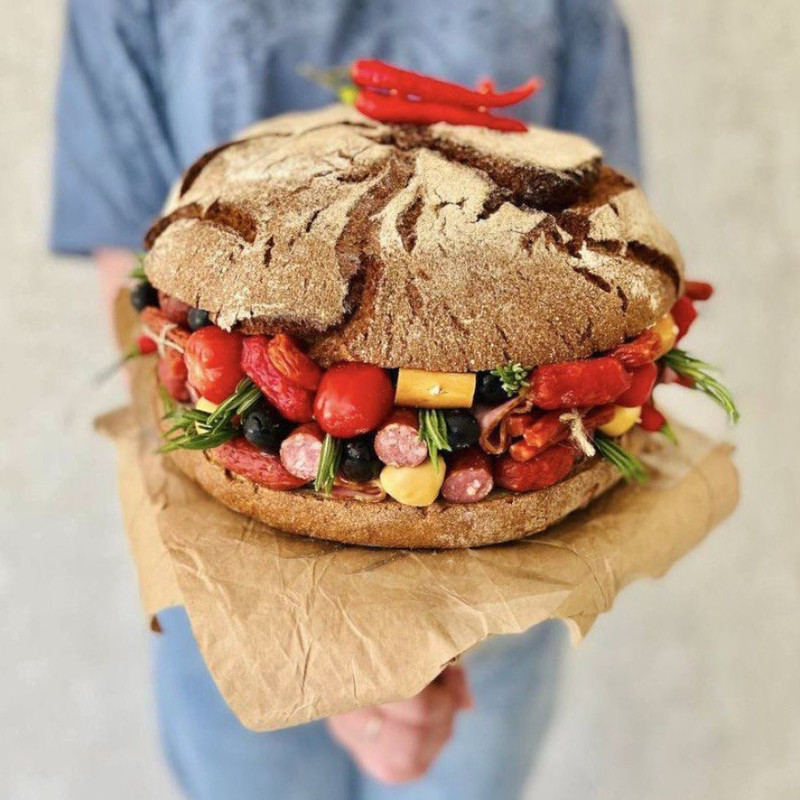 Bouquet in the form of a burger, standart