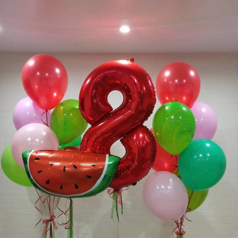 Number, watermelon and 14 balls, standart