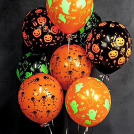Воздушные шары для тематической вечеринки со скелетами и привидениями