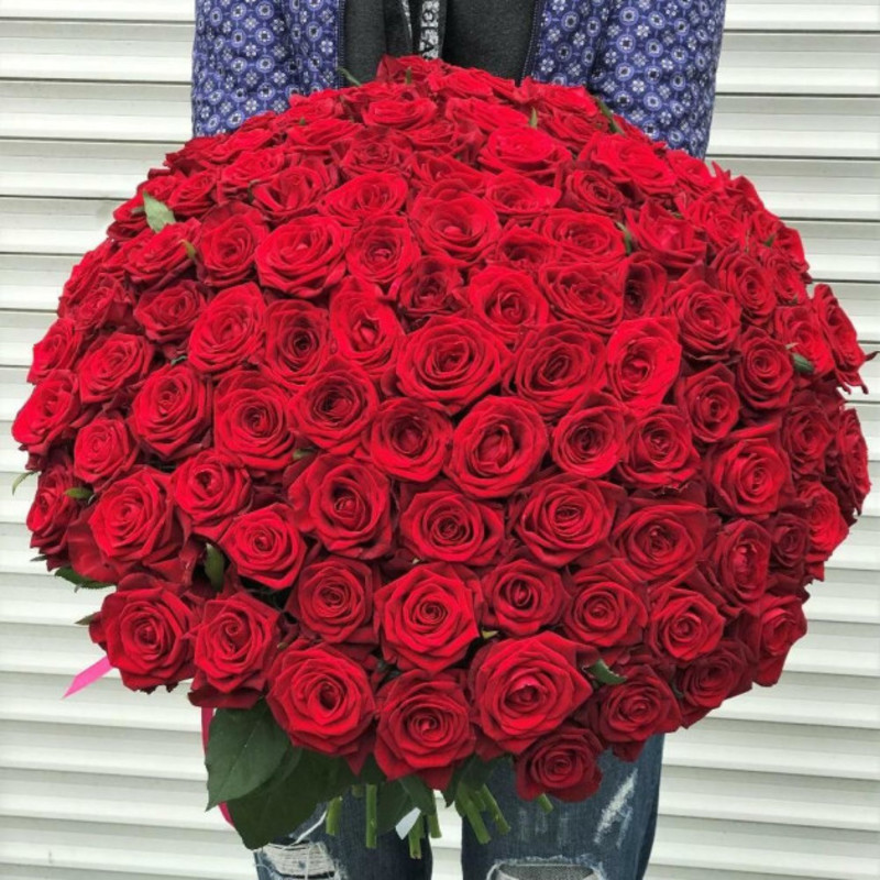101 роза 60 см красная, стандартный