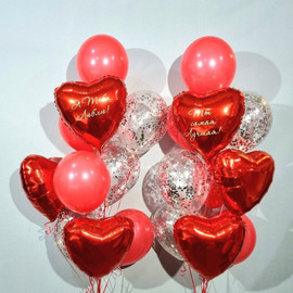Воздушные шары для любимой девушки на 14 февраля