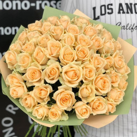 Bouquet of cream roses 51pcs