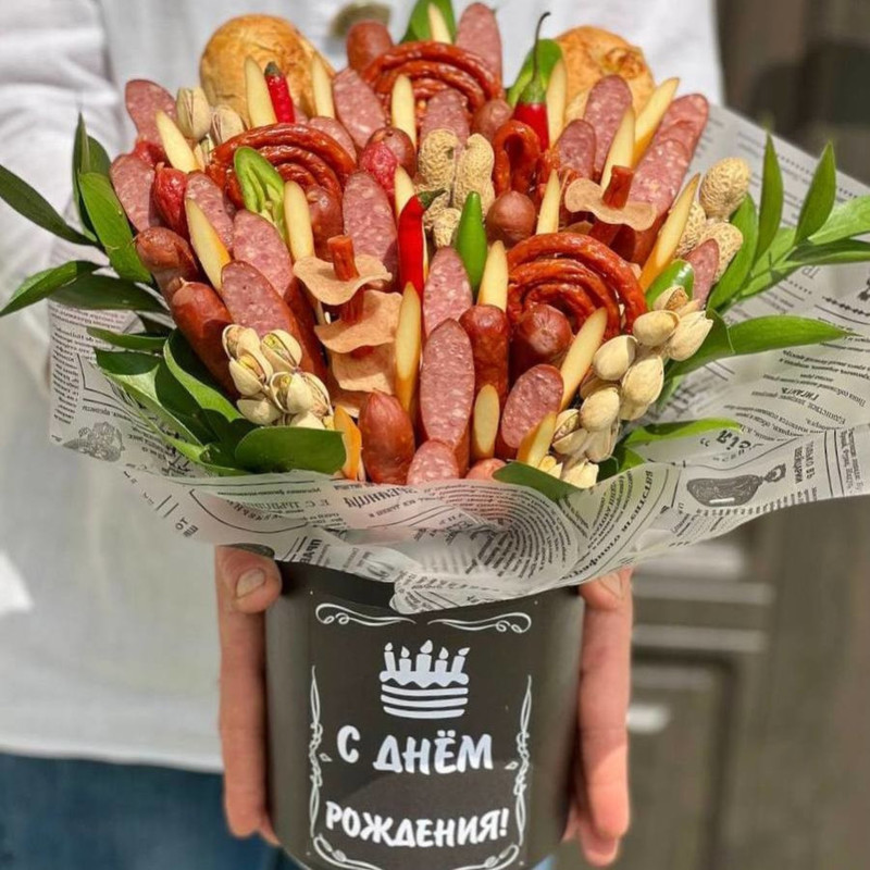 A bouquet of sausages for a man, standart