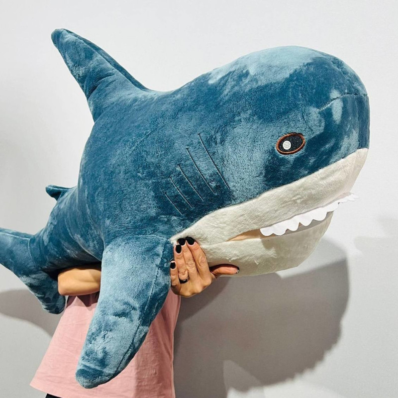 Мягкая игрушка серая Акула 120 см, стандартный