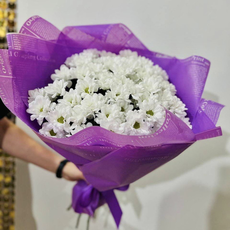Bouquet of chrysanthemums for the teacher, standart