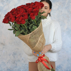 Букет из 35 красный роз "Любовь"
